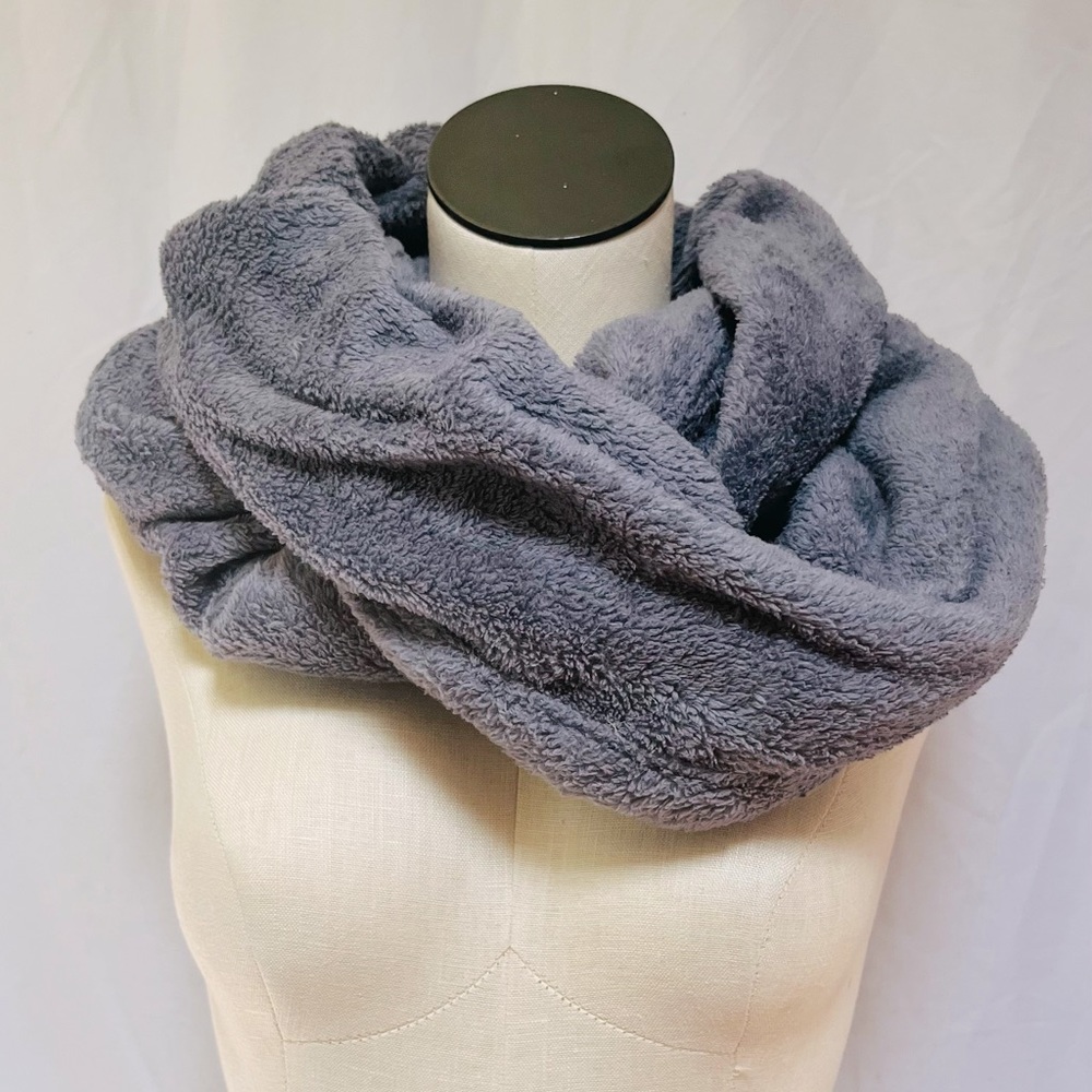 Thick Plush Fleece Winter Scarf Grey